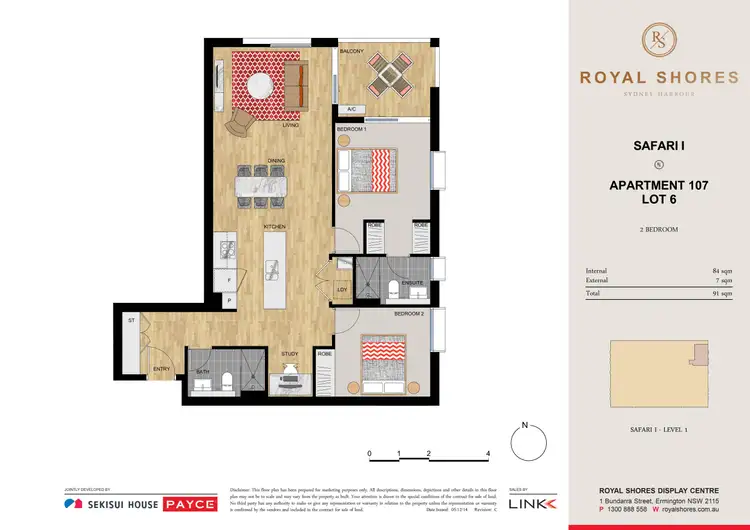 Floorplan of Homely unit listing, 107/48-56 Bundarra Street, Ermington NSW 2115