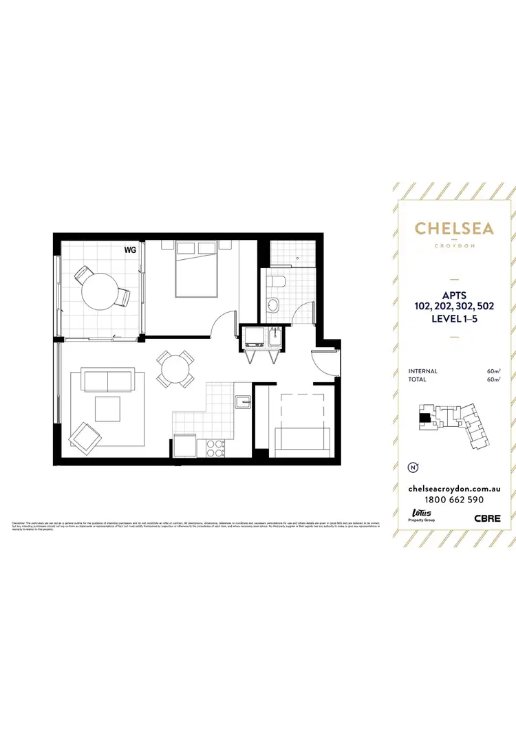 Floorplan of Homely apartment listing, 502/13-17 Grosvenor Street, Croydon NSW 2132
