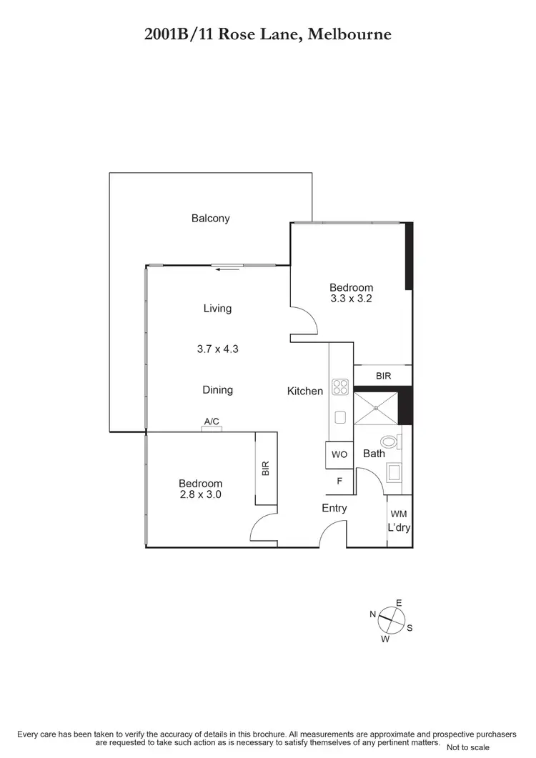 Floorplan of Homely apartment listing, 2001B/11 Rose Lane, Melbourne VIC 3000