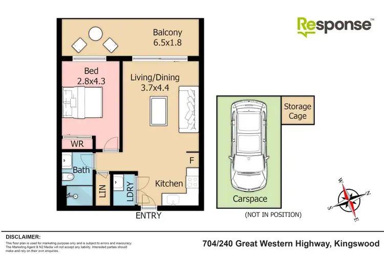 Floorplan of Homely unit listing, 704/240-250b Great Western Highway, Kingswood NSW 2747