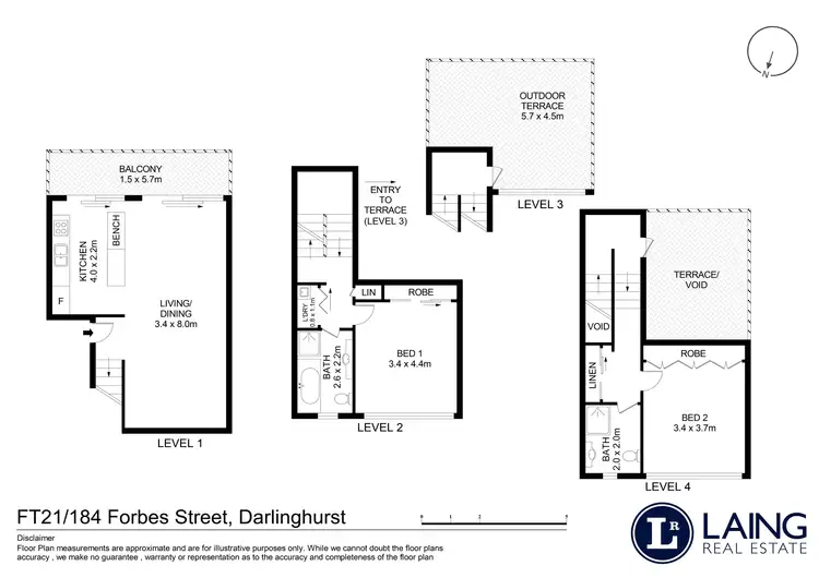 Floorplan of Homely apartment listing, FT21/184 Forbes Street, Darlinghurst NSW 2010