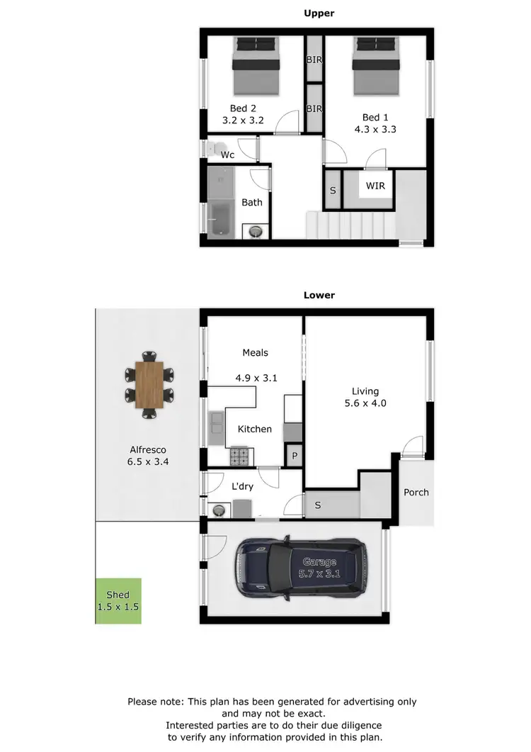 Floorplan of Homely townhouse listing, 1/433 McDonald Road, Lavington NSW 2641
