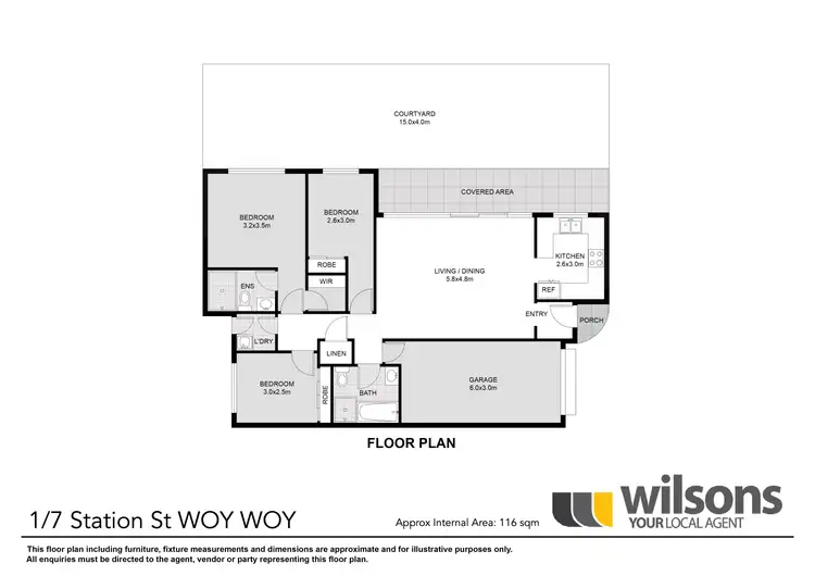 Floorplan of Homely villa listing, 1/7 Station Street, Woy Woy NSW 2256