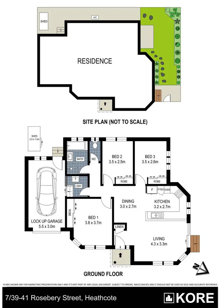Floorplan of Homely villa listing, 7/39-41 Rosebery Street, Heathcote NSW 2233