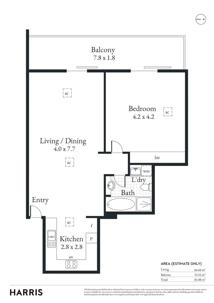 Floorplan of Homely unit listing, 14/18 Colley Terrace, Glenelg SA 5045
