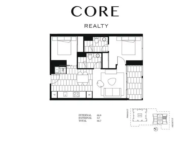 Floorplan of Homely apartment listing, 1710/120 Abeckett Street, Melbourne VIC 3000