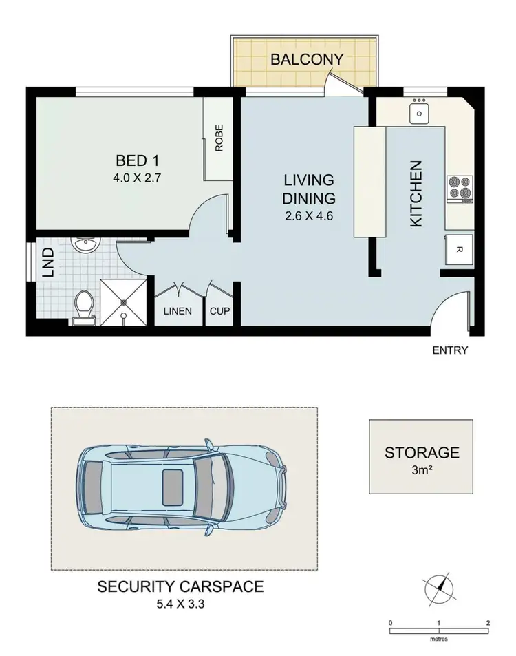 Floorplan of Homely apartment listing, 14/7 Bruce Street, Ashfield NSW 2131