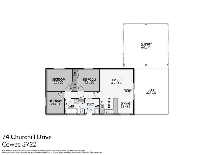 Floorplan of Homely house listing, 74 Churchill Drive, Cowes VIC 3922
