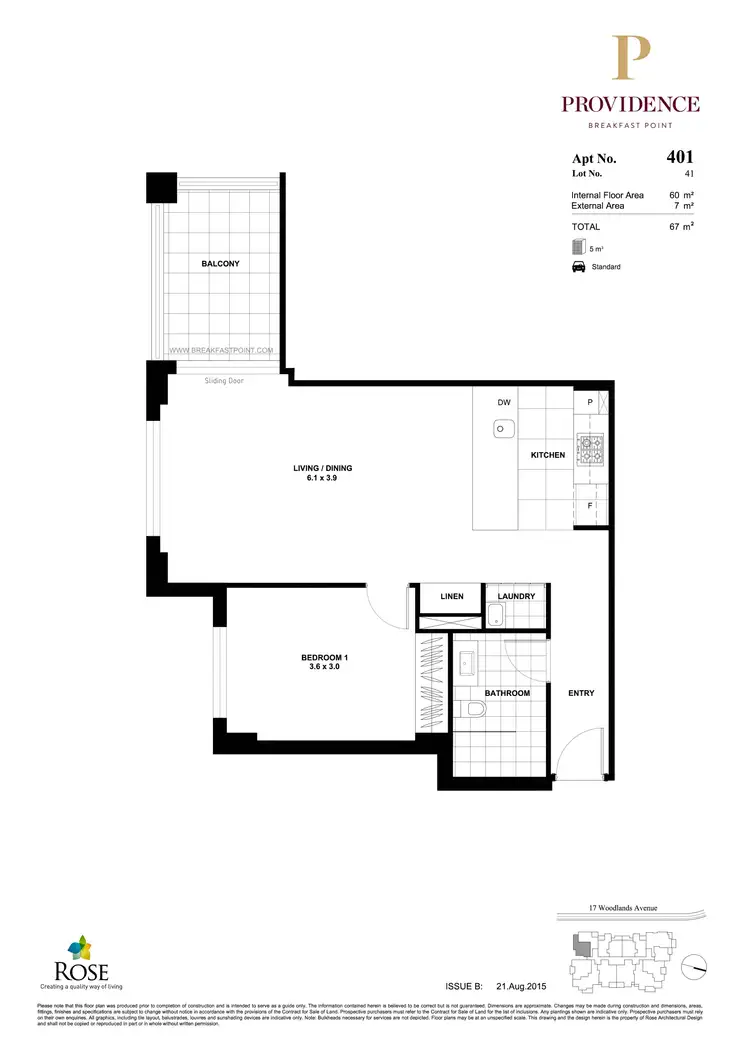 Floorplan of Homely apartment listing, 401/17 Woodlands Avenue, Breakfast Point NSW 2137