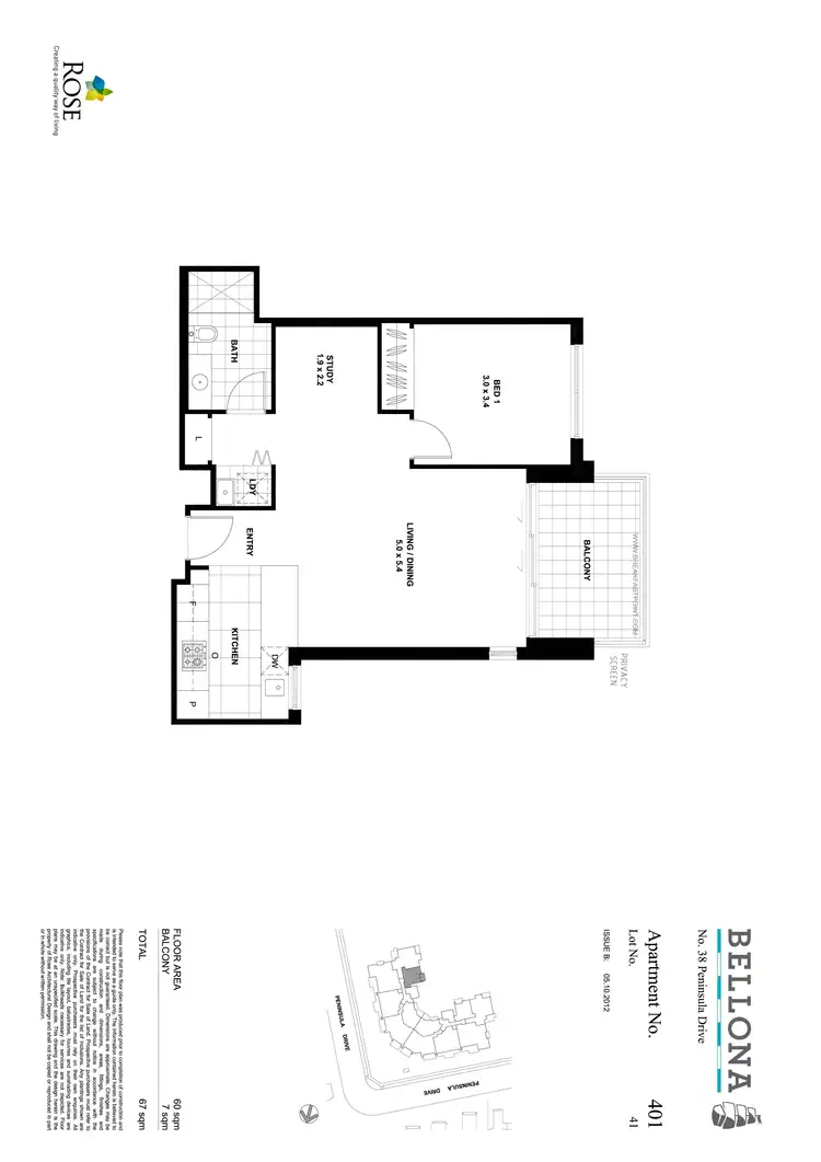 Floorplan of Homely apartment listing, 401/38 Peninsula Drive, Breakfast Point NSW 2137