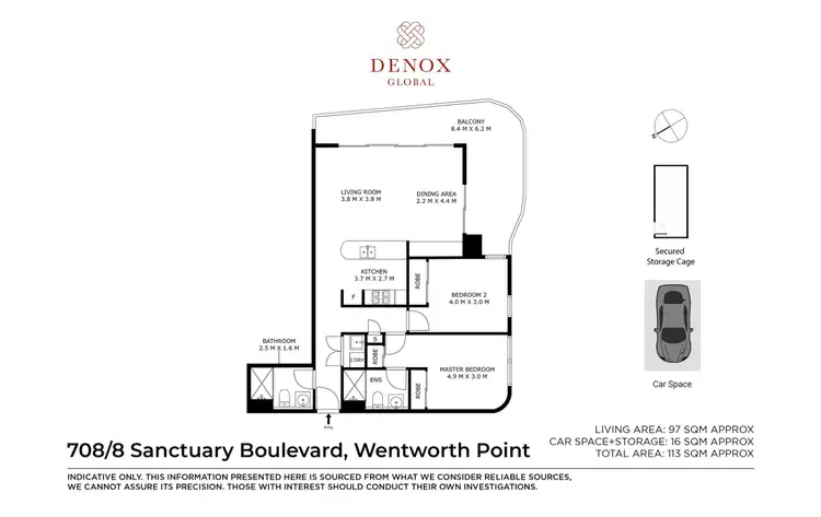 Floorplan of Homely apartment listing, 708/8 Sanctuary Boulevard, Wentworth Point NSW 2127