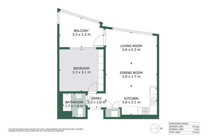 Floorplan of Homely apartment listing, 202/45 York Street, Richmond VIC 3121
