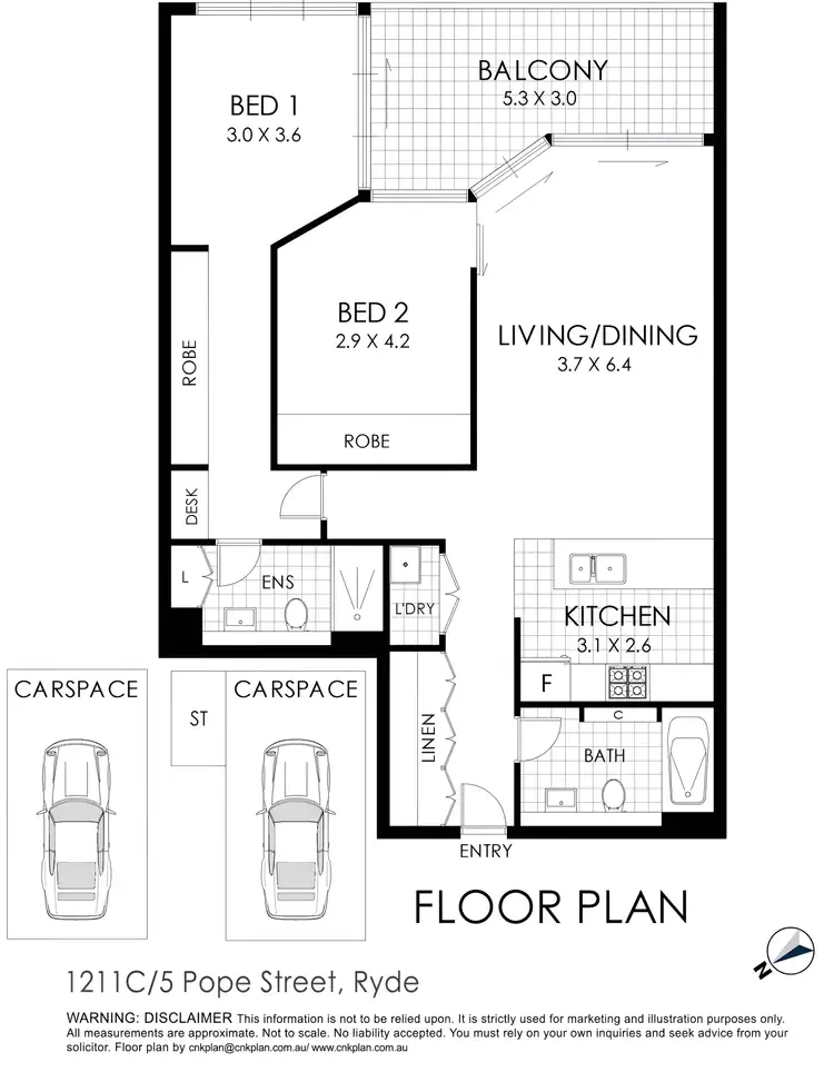 Floorplan of Homely apartment listing, 1215C/5 Pope Street, Ryde NSW 2112