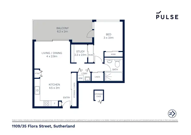 Floorplan of Homely apartment listing, 1109/35 Flora Street, Sutherland NSW 2232