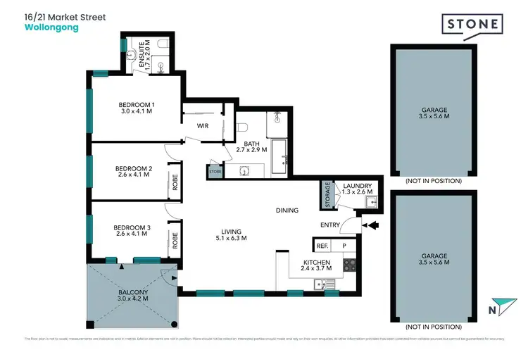 Floorplan of Homely apartment listing, 16/21 Market Street, Wollongong NSW 2500