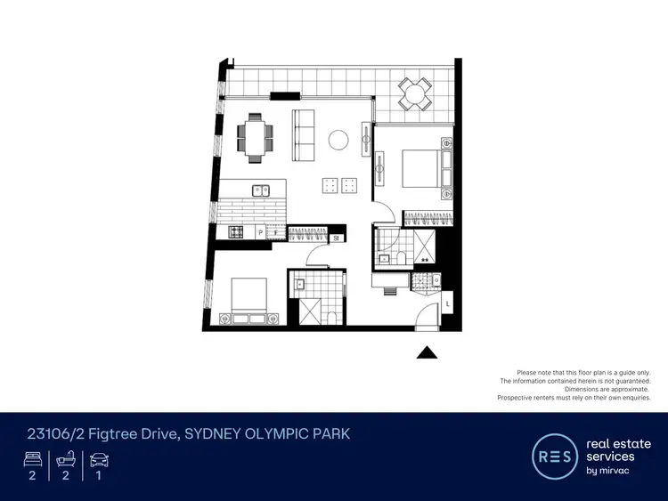 Floorplan of Homely apartment listing, 23106/2 Figtree Drive, Sydney Olympic Park NSW 2127