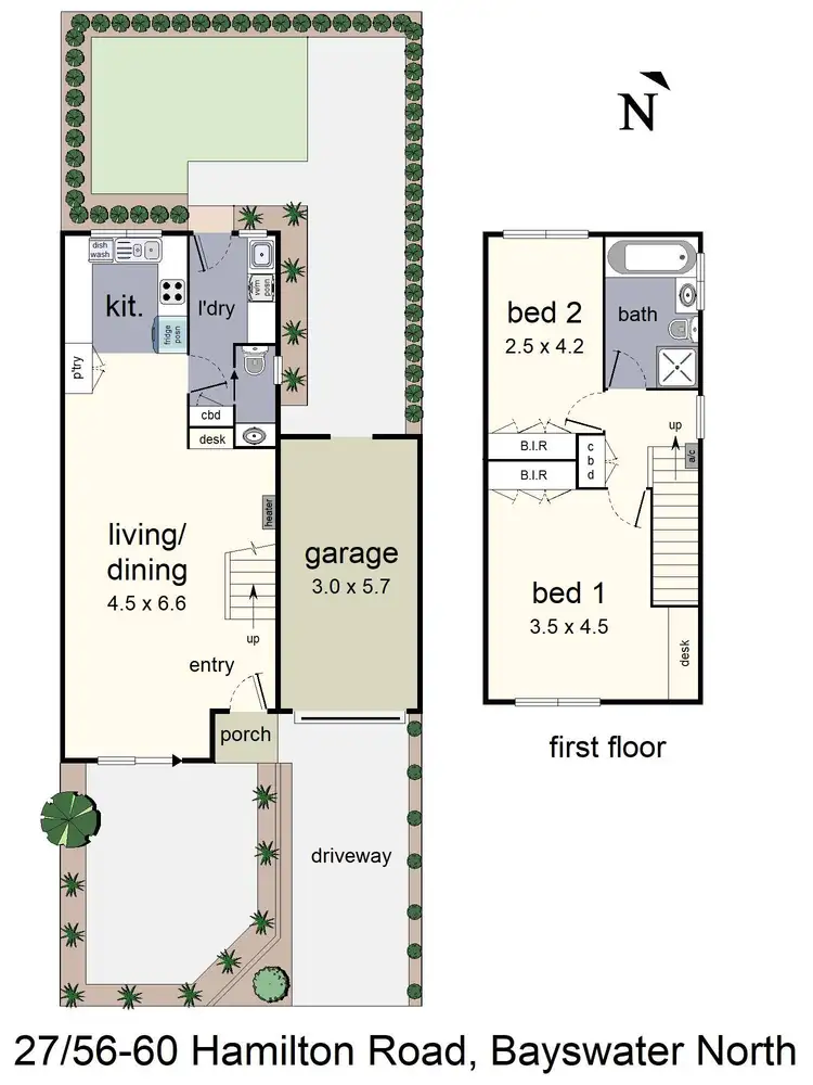 Floorplan of Homely unit listing, 27/56-60 Hamilton Road, Bayswater North VIC 3153