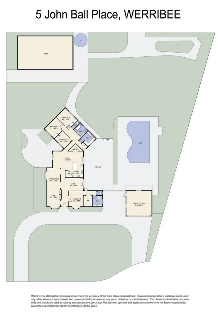 Floorplan of Homely house listing, 5 John Ball Place, Werribee VIC 3030