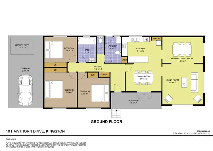 Floorplan of Homely house listing, 10 Hawthorn Drive, Kingston TAS 7050