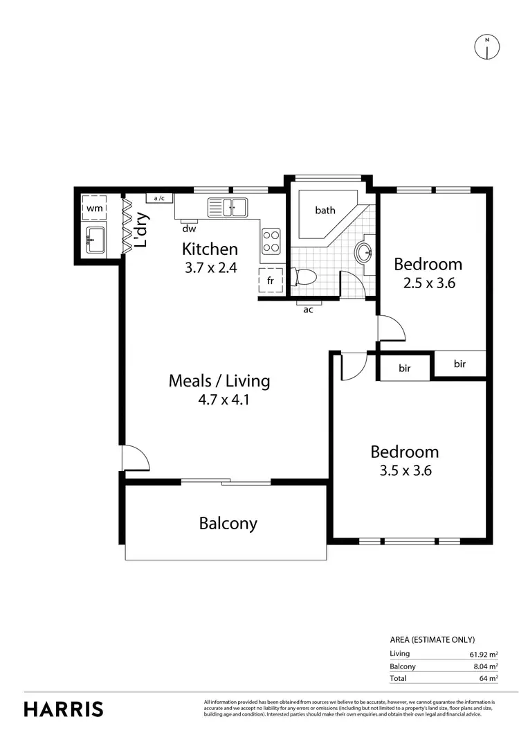 Floorplan of Homely unit listing, 4/11 Sydney Street, Glenside SA 5065