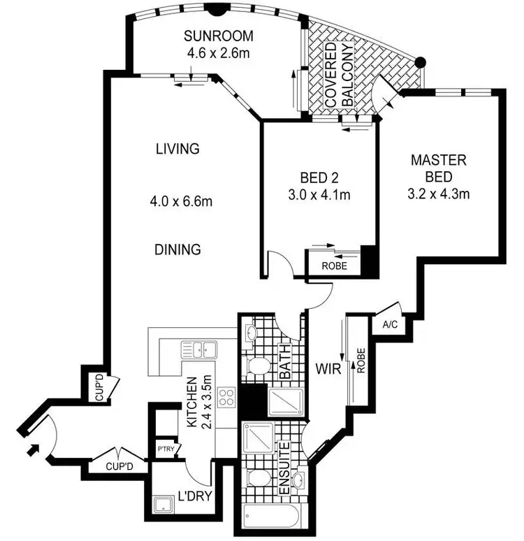 Floorplan of Homely apartment listing, Level 12/208/303-307 Castlereagh Street, Haymarket NSW 2000