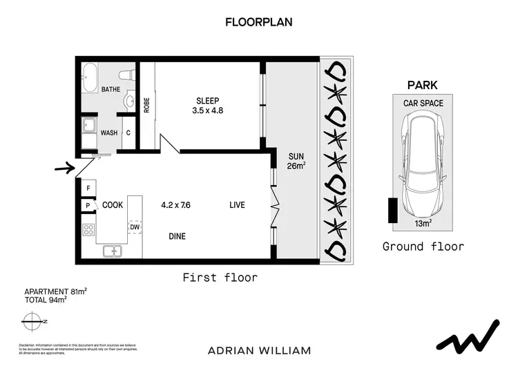 Floorplan of Homely apartment listing, 2/92-96 Percival Road, Stanmore NSW 2048