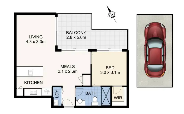 Floorplan of Homely apartment listing, 303/37-39 Regent Street, Woolloongabba QLD 4102