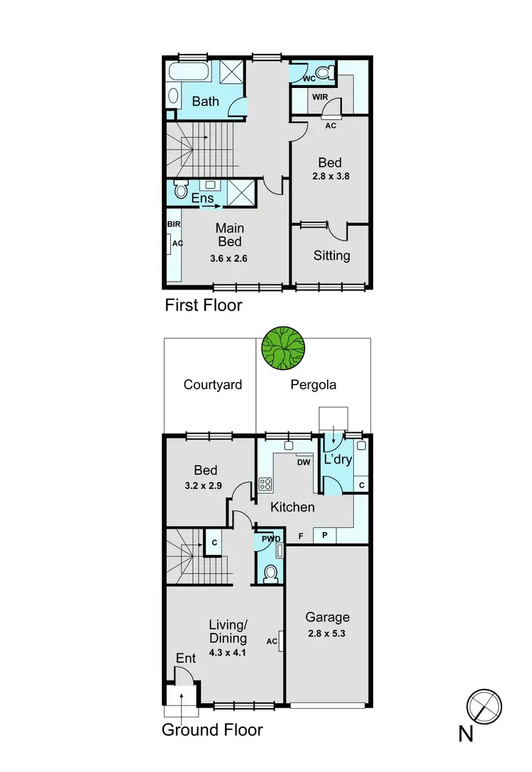 Floorplan of Homely townhouse listing, 3/957 Dandenong Road, Malvern East VIC 3145