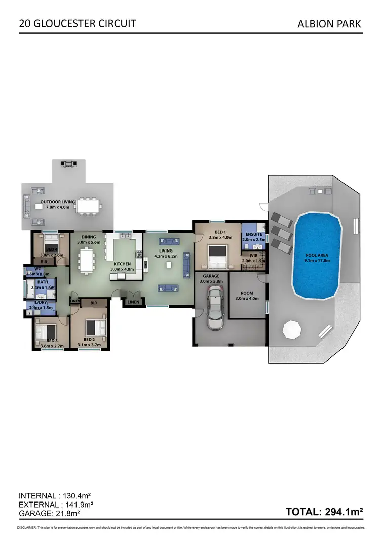 Floorplan of Homely house listing, 20 Gloucester Circuit, Albion Park NSW 2527