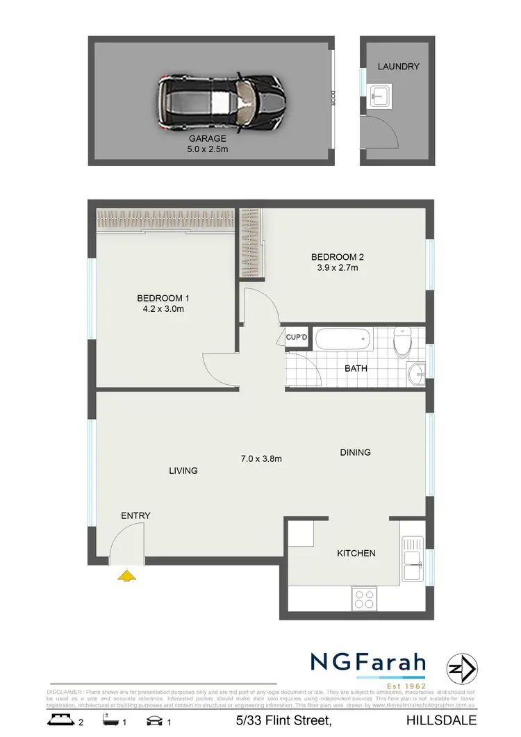 Floorplan of Homely apartment listing, 5/33 Flint Street, Hillsdale NSW 2036