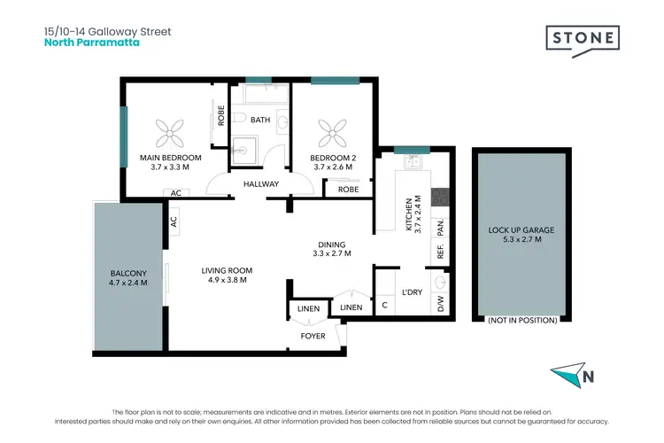 Floorplan of Homely apartment listing, 15/10-14 Galloway Street, North Parramatta NSW 2151