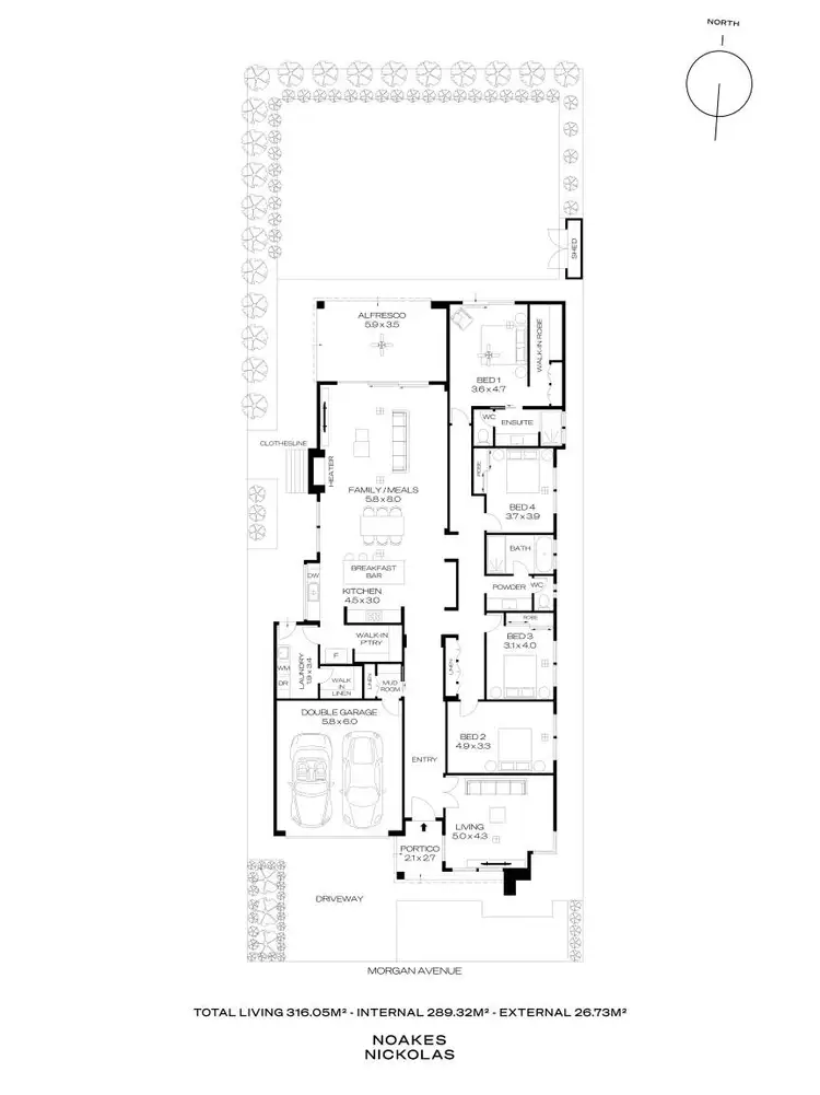 Floorplan of Homely house listing, 34 Morgan Avenue, Daw Park SA 5041