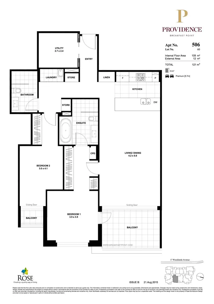 Floorplan of Homely apartment listing, 506/17 Woodlands Avenue, Breakfast Point NSW 2137