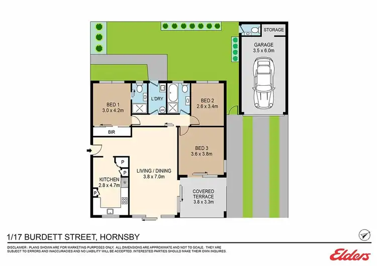 Floorplan of Homely apartment listing, 1/17 Burdett Street, Hornsby NSW 2077
