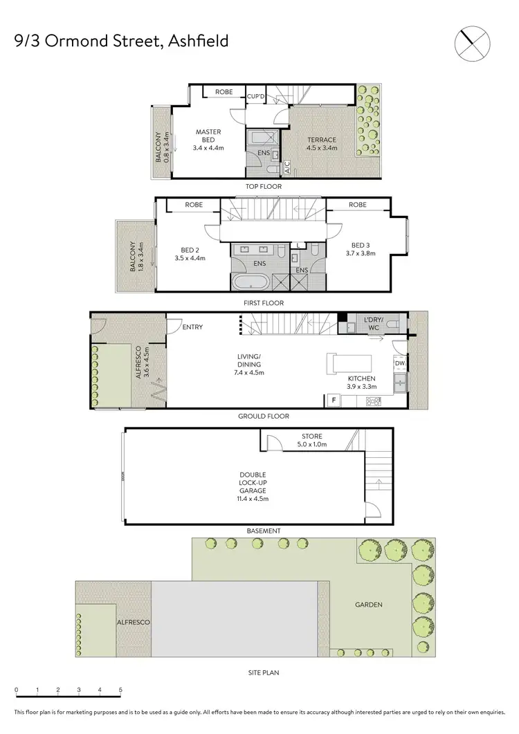 Floorplan of Homely townhouse listing, 9/3 Ormond Street, Ashfield NSW 2131