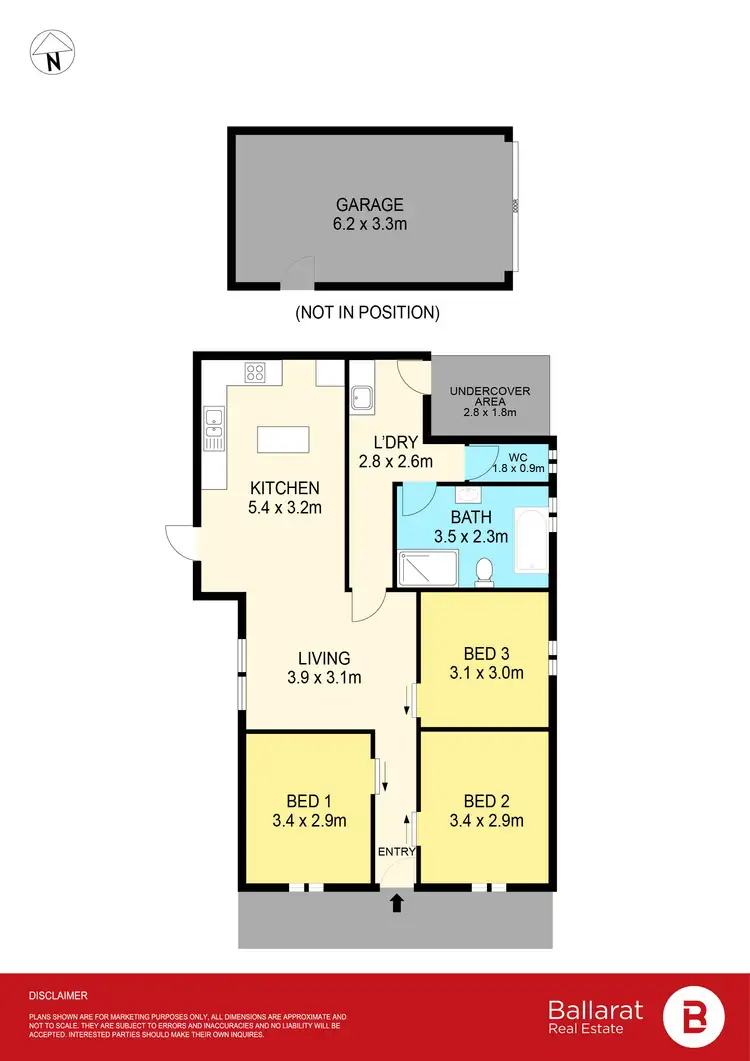 Floorplan of Homely house listing, 18 Warburton Street, Beaufort VIC 3373