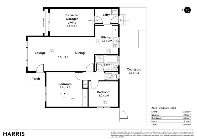Floorplan of Homely unit listing, 1/1 Thurles Street, St Marys SA 5042