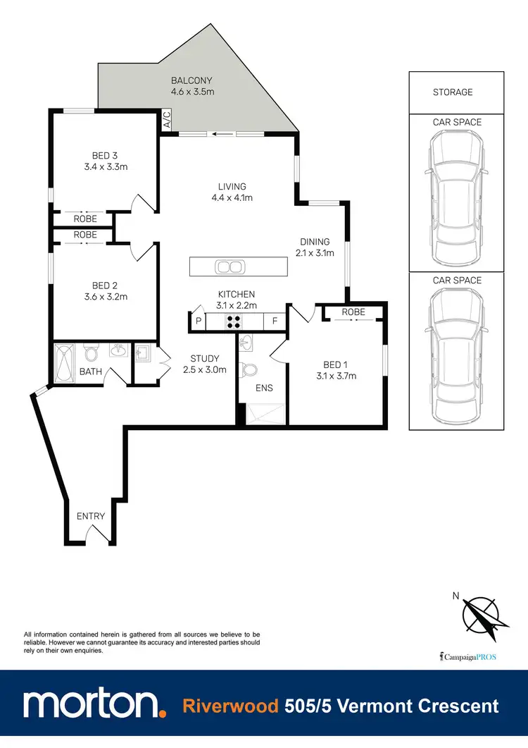 Floorplan of Homely apartment listing, 505/5 Vermont Crescent, Riverwood NSW 2210