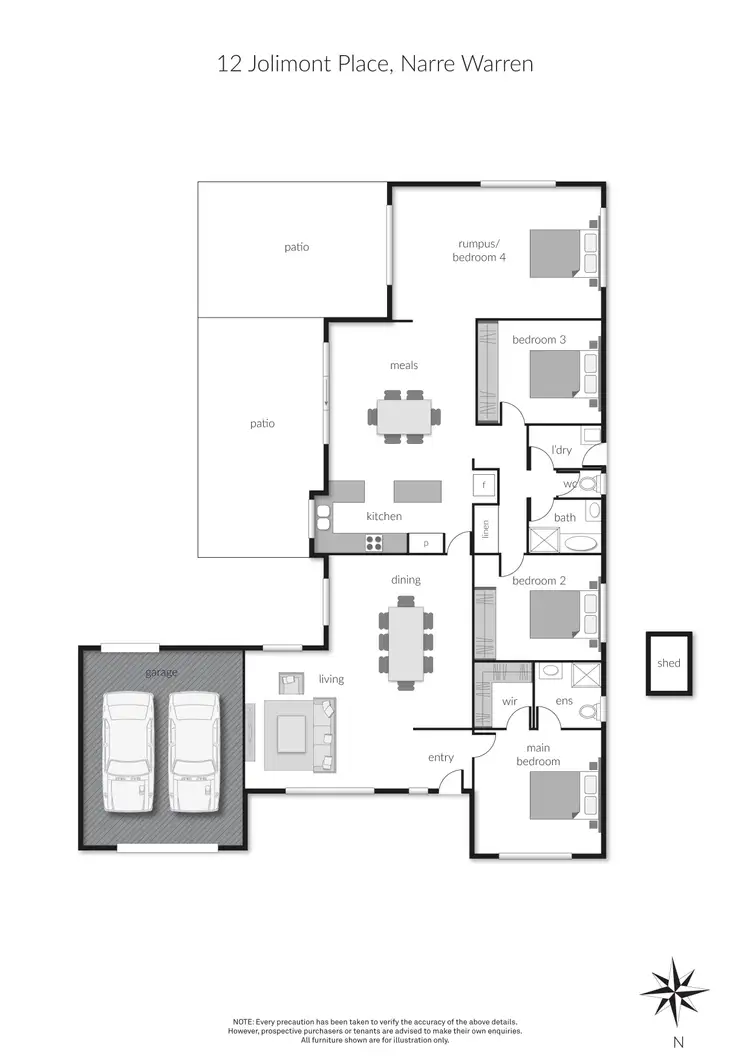 Floorplan of Homely house listing, 12 Jolimont Place, Narre Warren VIC 3805