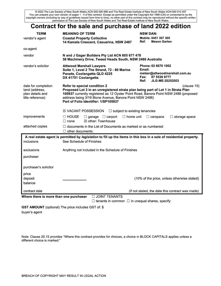 Floorplan of Homely townhouse listing, Villa 3/19 Bione Avenue, Banora Point NSW 2486