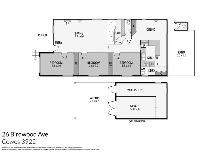 Floorplan of Homely house listing, 26 Birdwood Avenue, Cowes VIC 3922