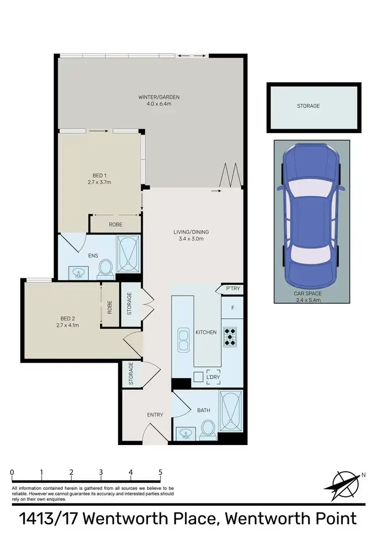 Floorplan of Homely apartment listing, 1413/17 Wentworth Place, Wentworth Point NSW 2127