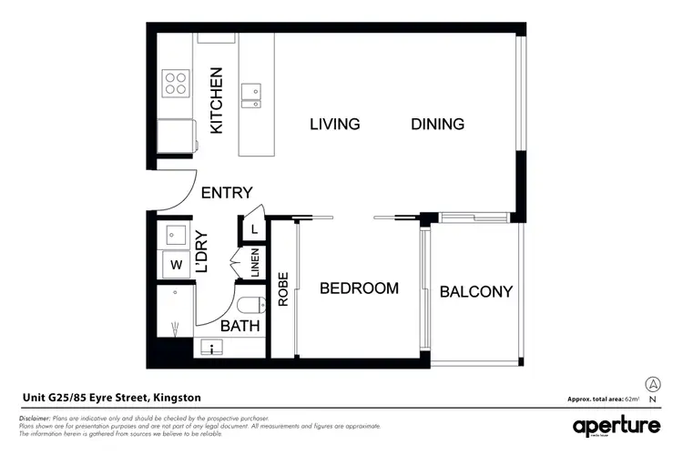 Floorplan of Homely unit listing, Level G/25/85 Eyre Street, Kingston ACT 2604