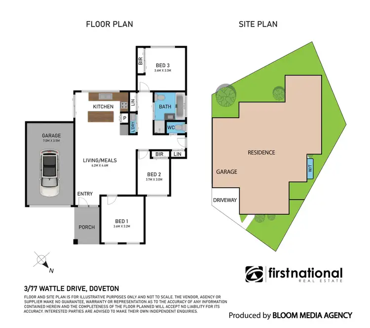 Floorplan of Homely unit listing, 3/77 Wattle Drive, Doveton VIC 3177