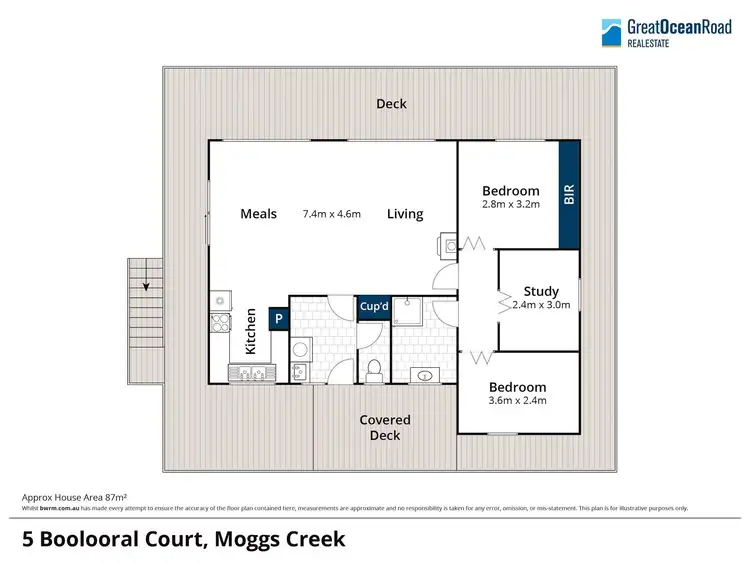 Floorplan of Homely house listing, 5 Boolooral Court, Moggs Creek VIC 3231