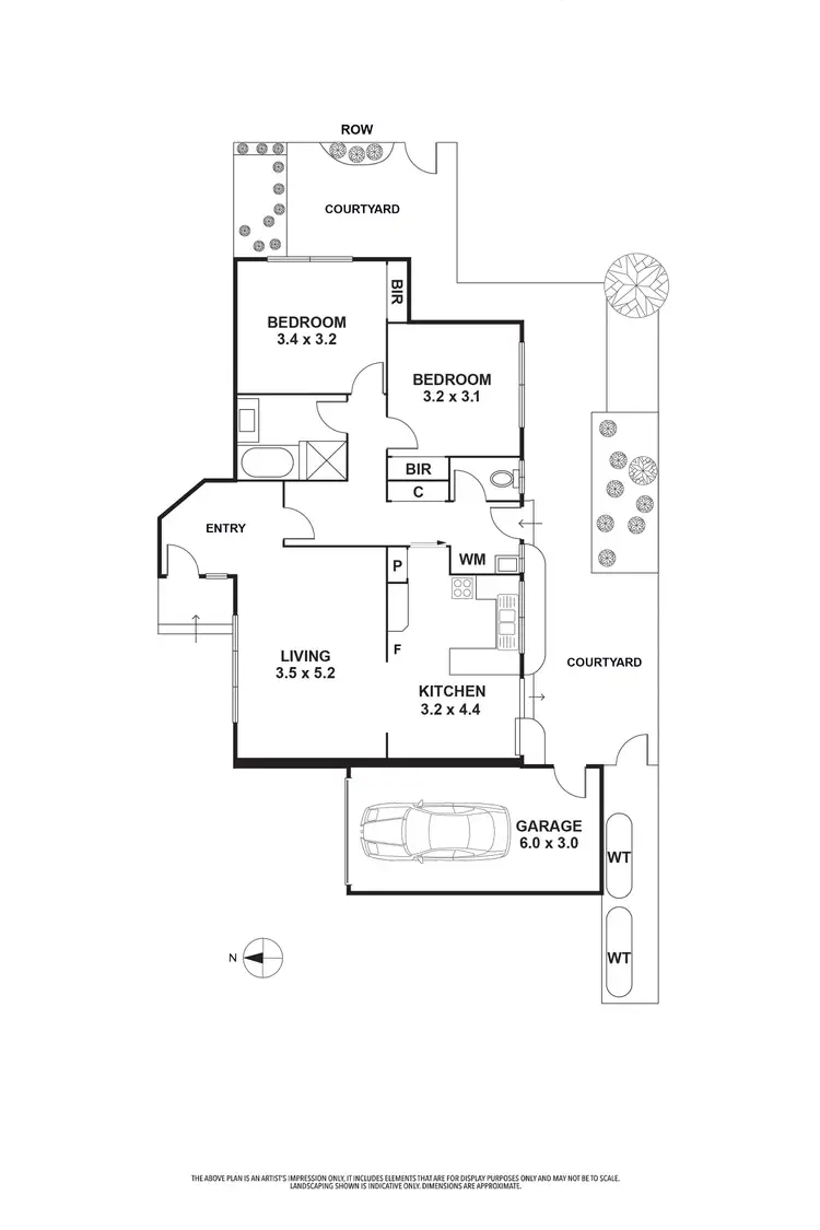 Floorplan of Homely unit listing, 2/448 St Georges Road, Thornbury VIC 3071