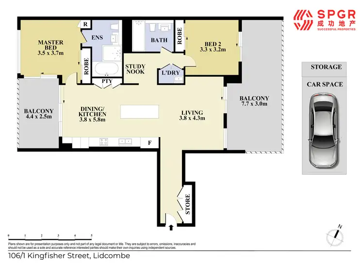 Floorplan of Homely apartment listing, 106/1 Kingfisher Street, Lidcombe NSW 2141