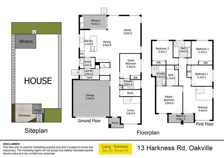 Floorplan of Homely house listing, 13 Harkness Road, Box Hill NSW 2765