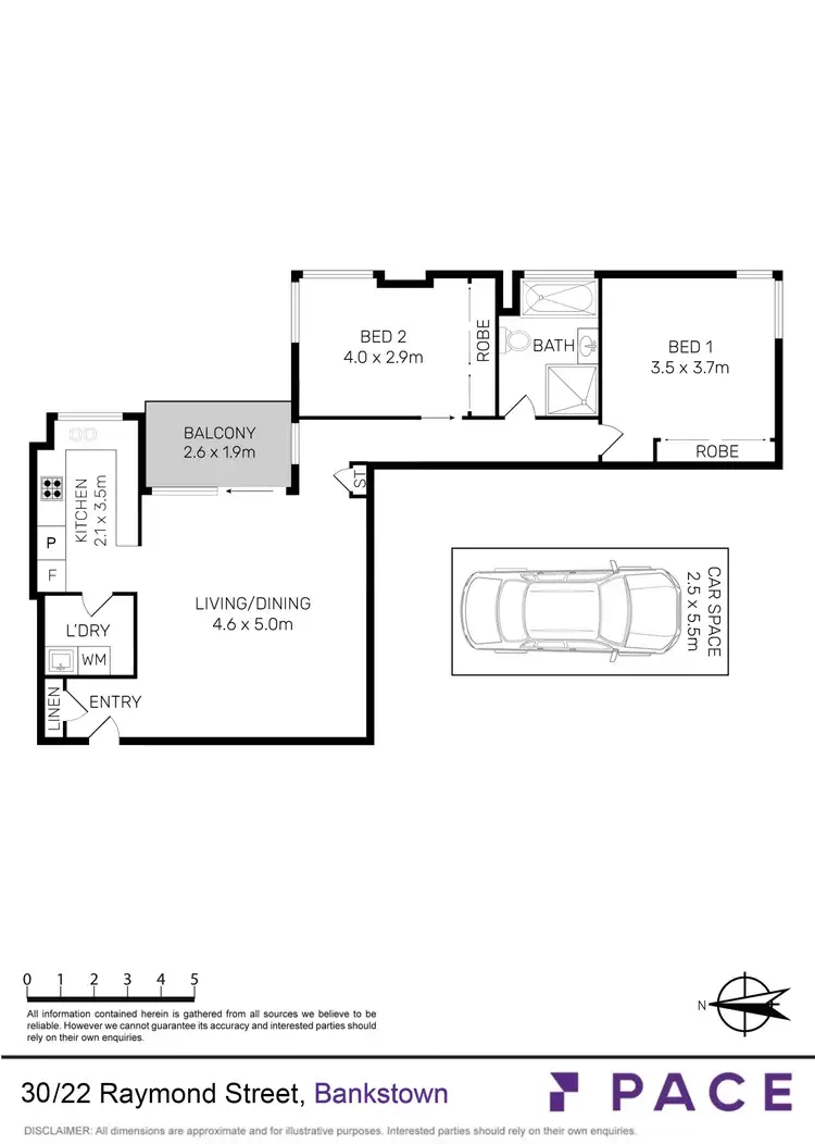 Floorplan of Homely unit listing, 30/22 Raymond Street, Bankstown NSW 2200