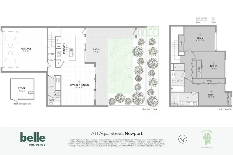 Floorplan of Homely townhouse listing, 7/11 Aqua Street, Newport QLD 4020